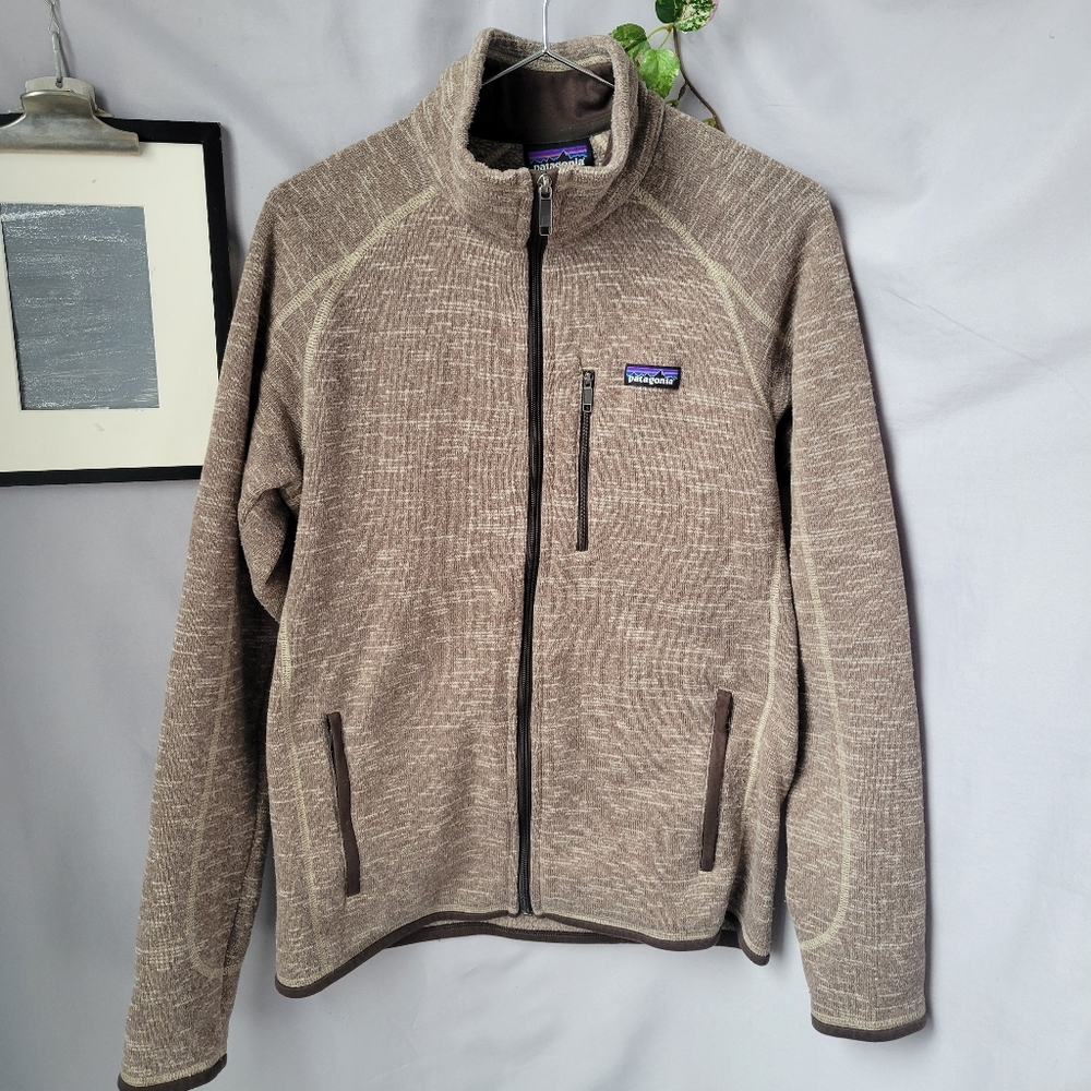 Patagonia Brown Heathered Full-Zip Fleece Jacket